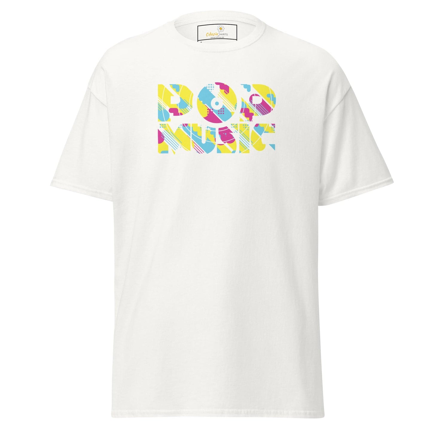 Unisex classic t-shirt - MUSIC POP VINTAGE - REGULAR - White / S