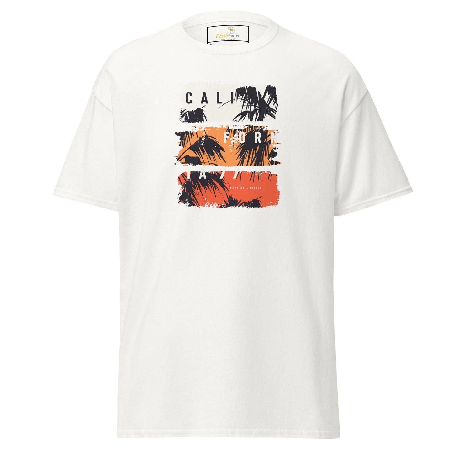 White t-shirt with California graphic available in S to XL for men and women