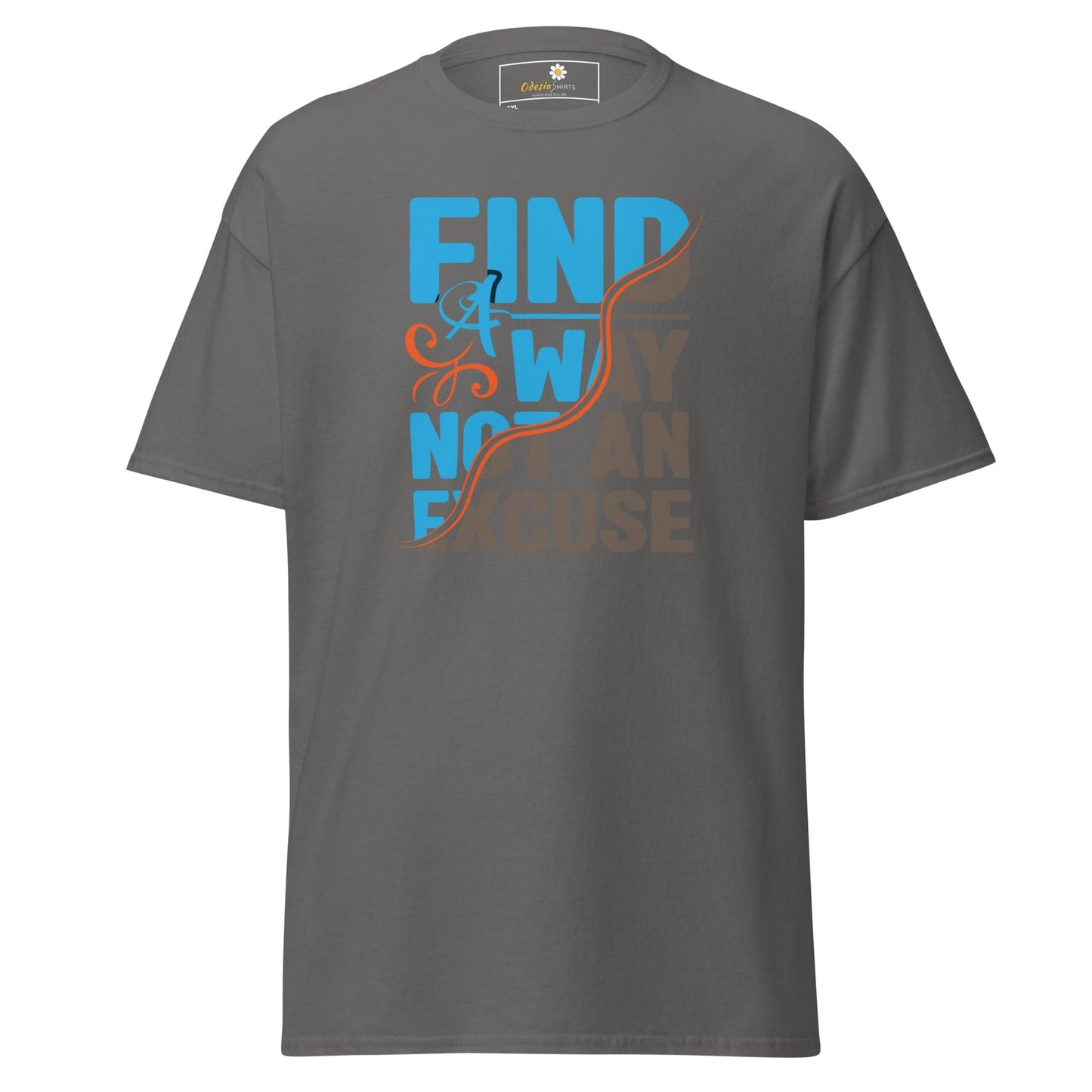 Gray T-shirt with graphic design for men and women in 2XL to 5XL sizes