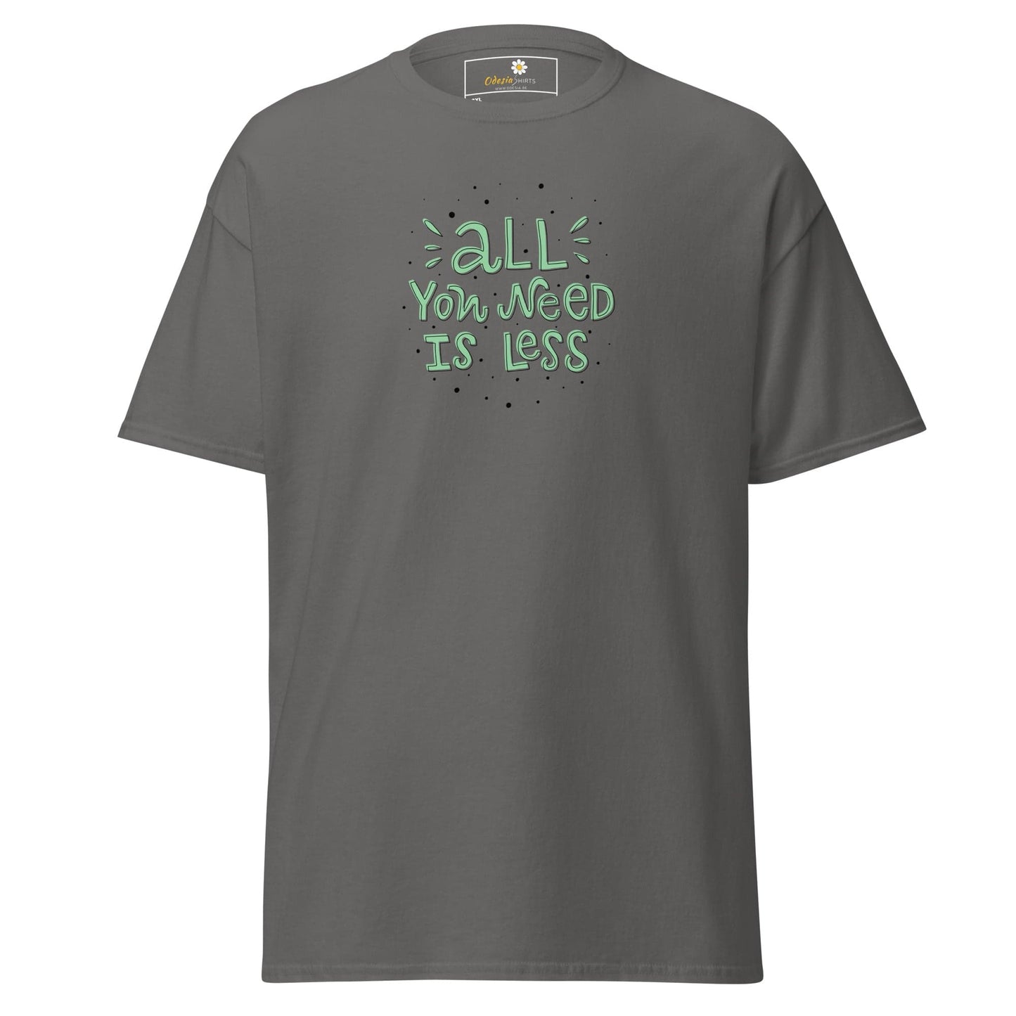 Gray T-shirt with a message from T-SHIRT DESIGN TEE for men and women in 2XL to 5XL