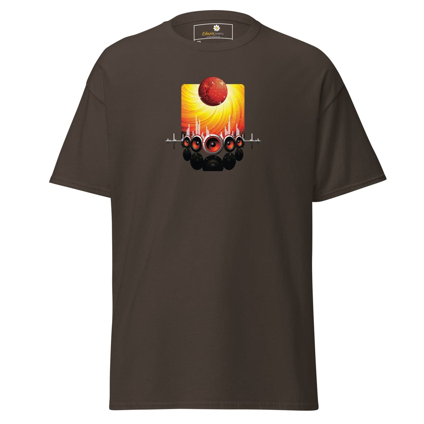 Brown T-shirt with graphic design for Men and Women in size 2XL to 5XL