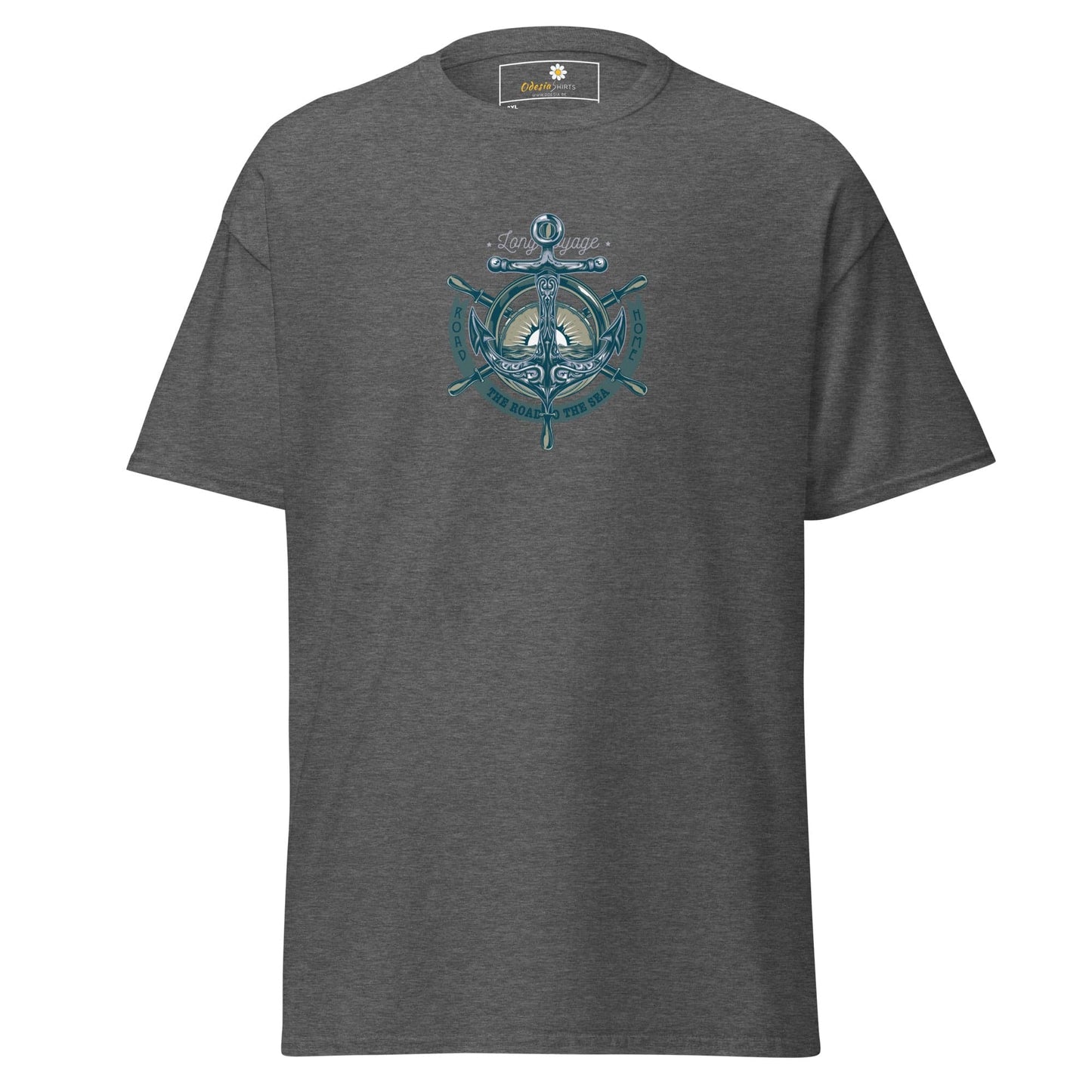 Gray T-Shirt with Anchor Graphic for Men and Women in 2XL to 5XL sizes
