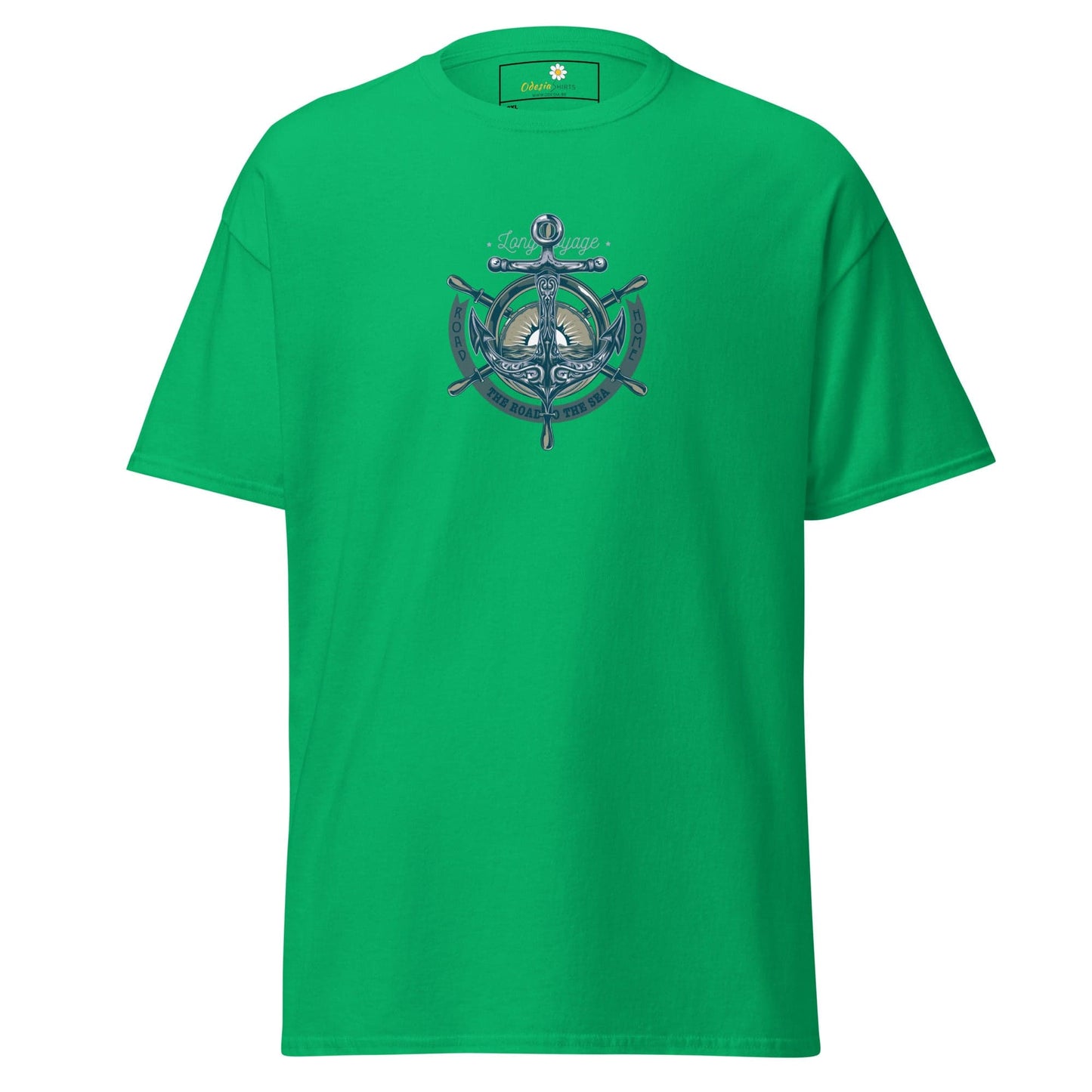 Green T-Shirt with Nautical Design for Men and Women in Sizes 2XL to 5XL