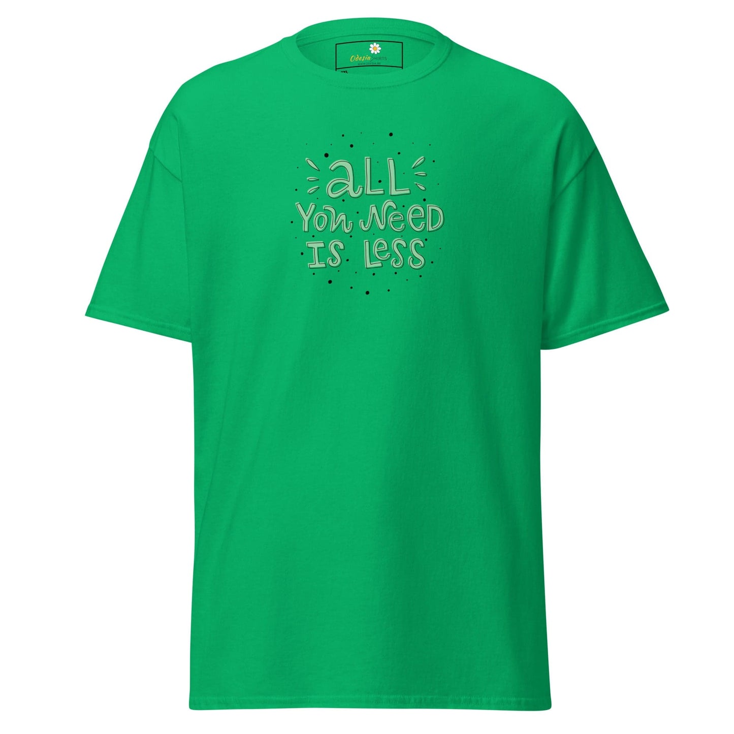 Green T-shirt with text design for Men and Women in large sizes 2XL to 5XL