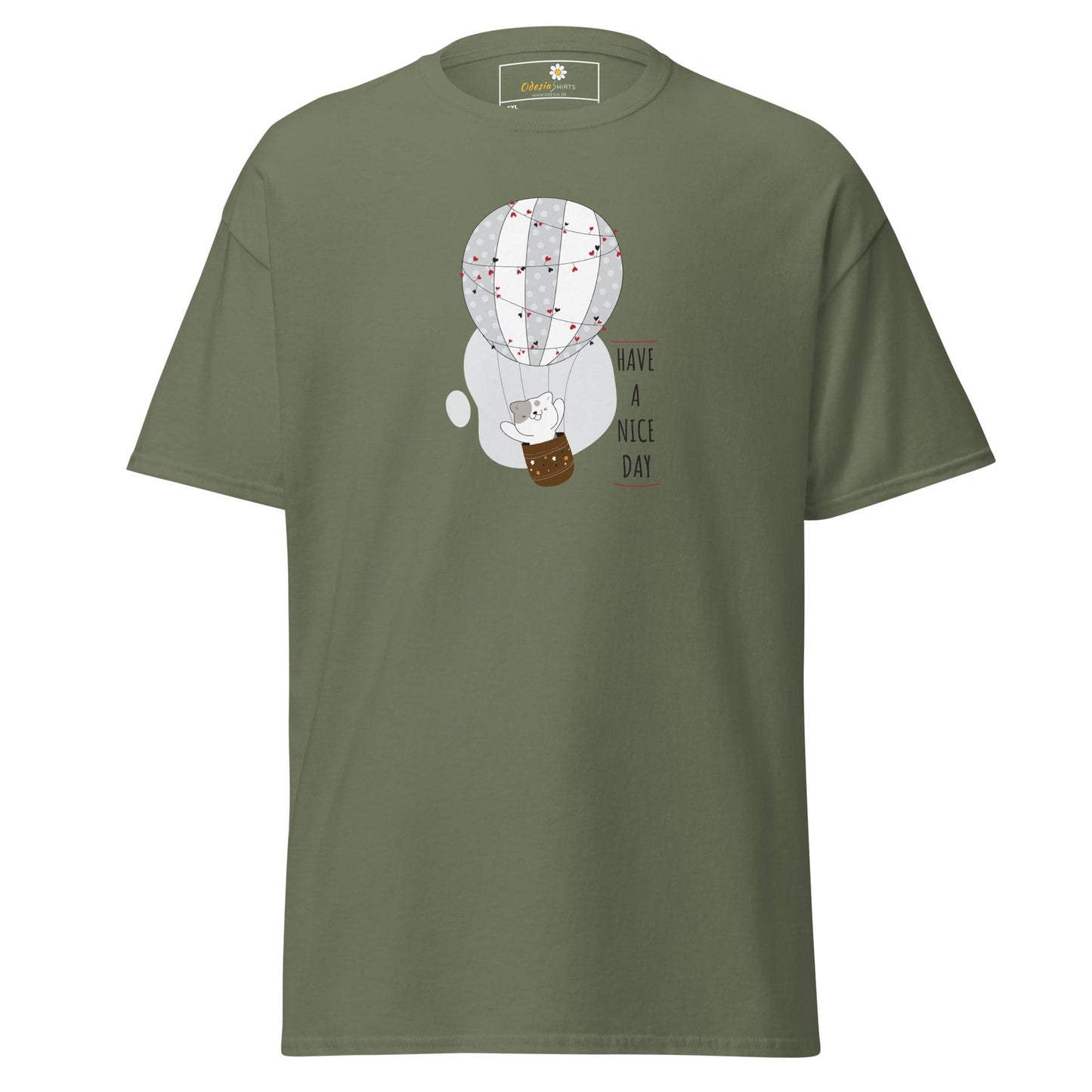 Olive green T-shirt from T-SHIRT DESIGN TEE for men and women, available in 2XL to 5XL