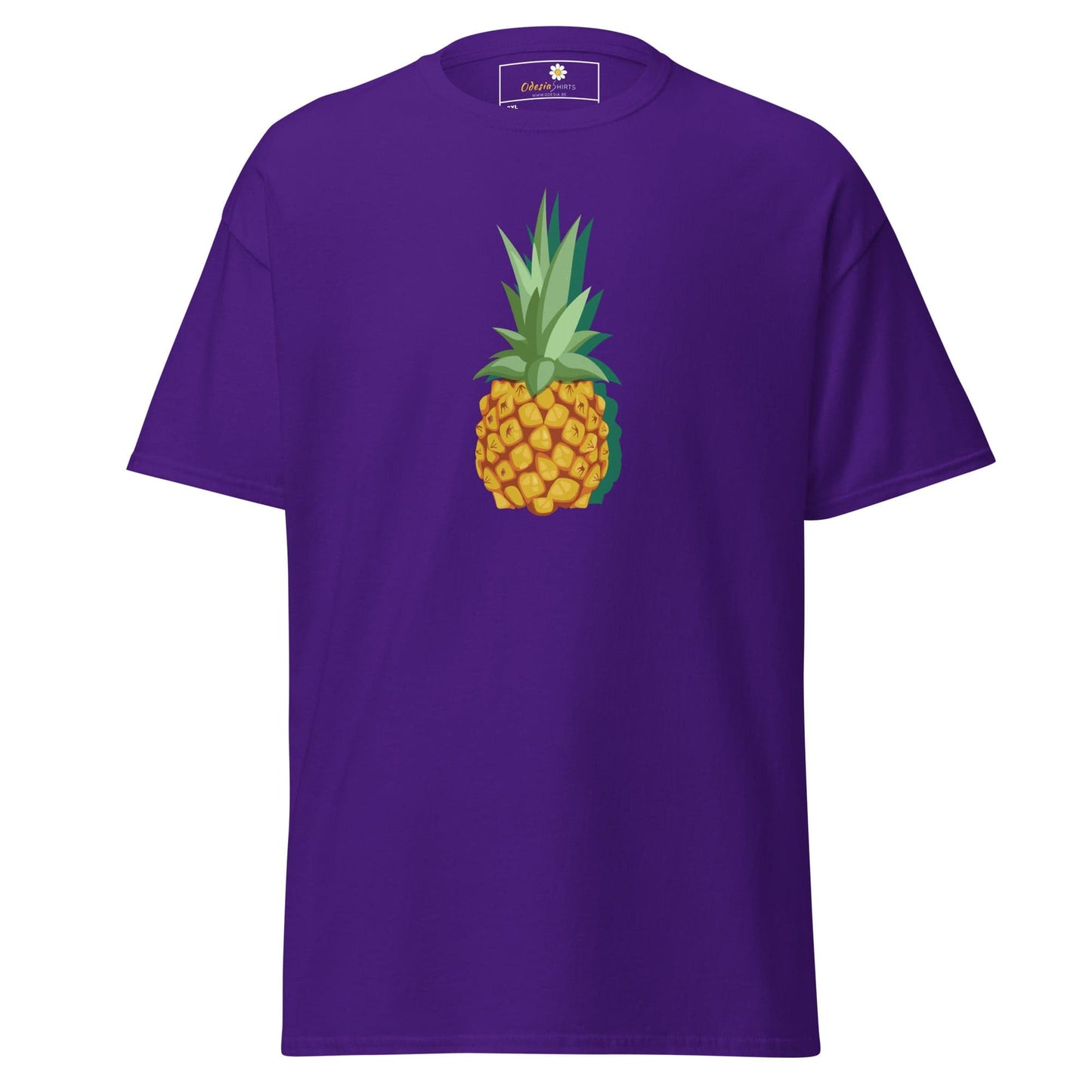 Purple T-shirt with pineapple graphic from T-SHIRT DESIGN TEE for Men and Women
