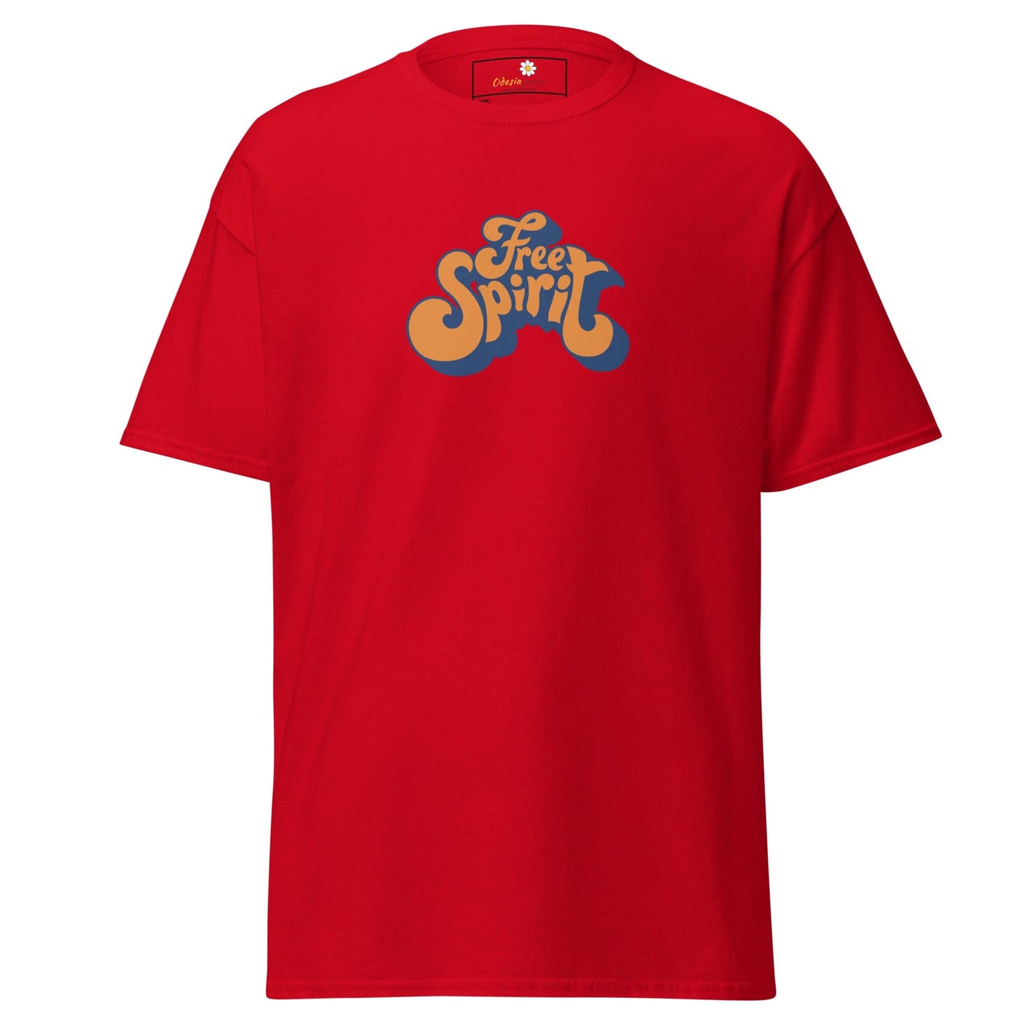 Red T-shirt with Free Spirit graphic for Men and Women in size 2XL to 5XL