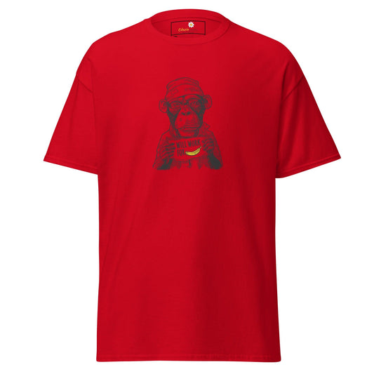 Red T-shirt with monkey graphic from T-SHIRT DESIGN TEE MEN WOMEN 2XL-5XL